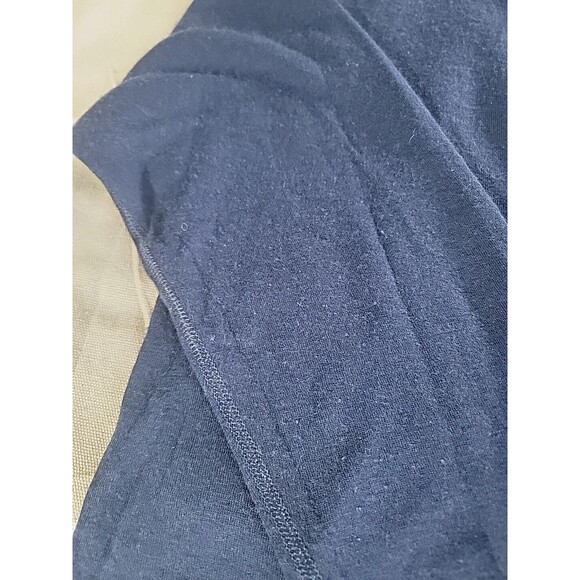 Lands End Mens XL Sweater Pullover Crew Neck Wool Blend Knit Dark Blue USA VTG - Picture 7 of 12